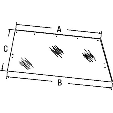 Aftermarket Rear Window Glass Fits Case 2090 2290 2390 2590 Tractors F64517